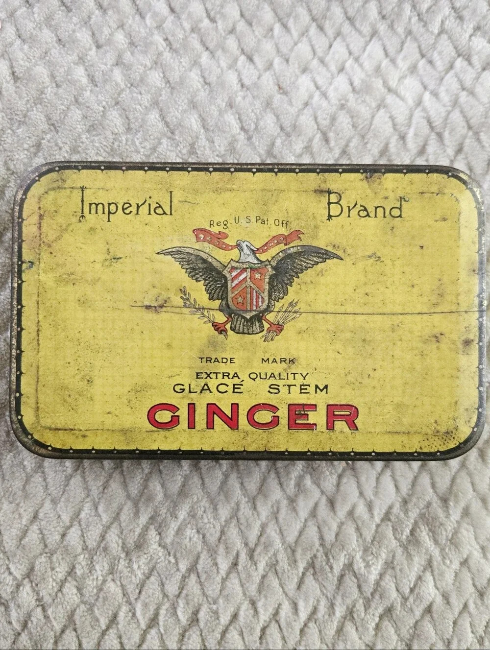 Vintage Imperial Brand Glace Stem Ginger Tin – Antique Advertising Box